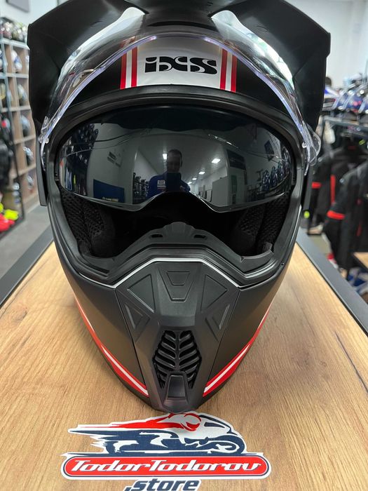 ТОП ЦЕНА Ендуро каска IXS TOUR 3.0,размер М 57-58 вградени очила