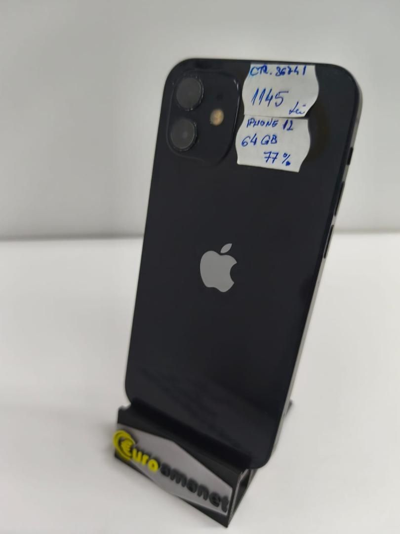 Telefon mobil Apple iPhone 12, 64GB, 5G, Black -I-