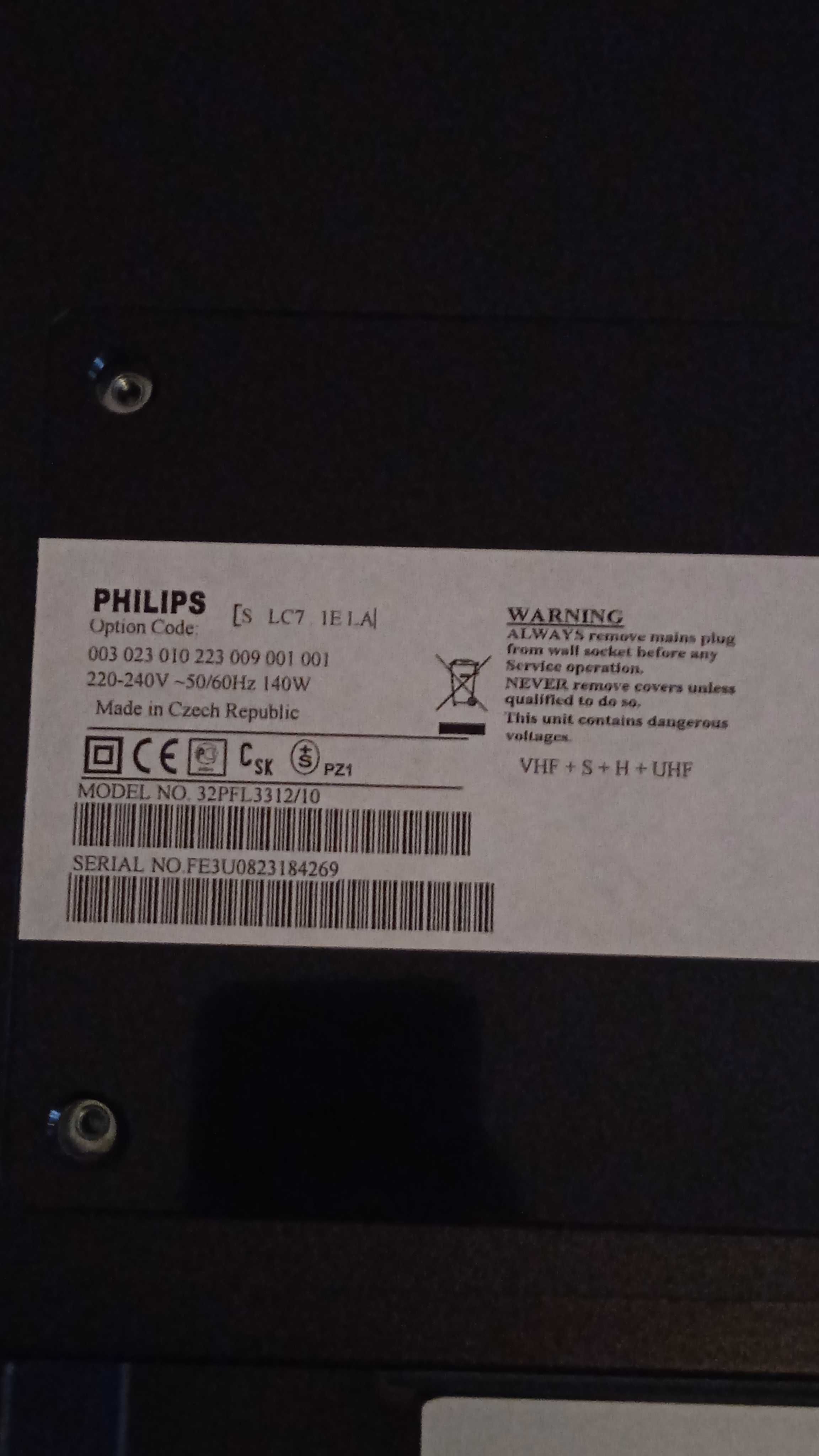телевизор Philips модел 32pfl3312/10 HDMI подържа кабелна  и eon тв