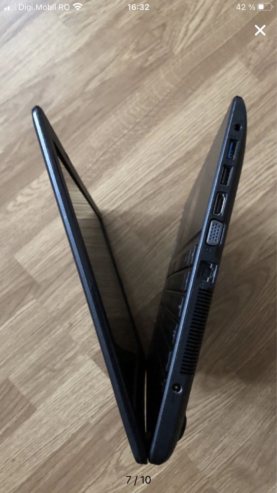 Laptop ASUS Slim display 15,6,4gb ram,320gb disk,Wind 10 cu incarcator