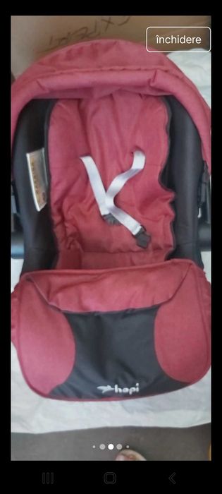 Scoica NOUA pwntru bebeluș Hopi fără eticheta culoare vișiniu cu negru