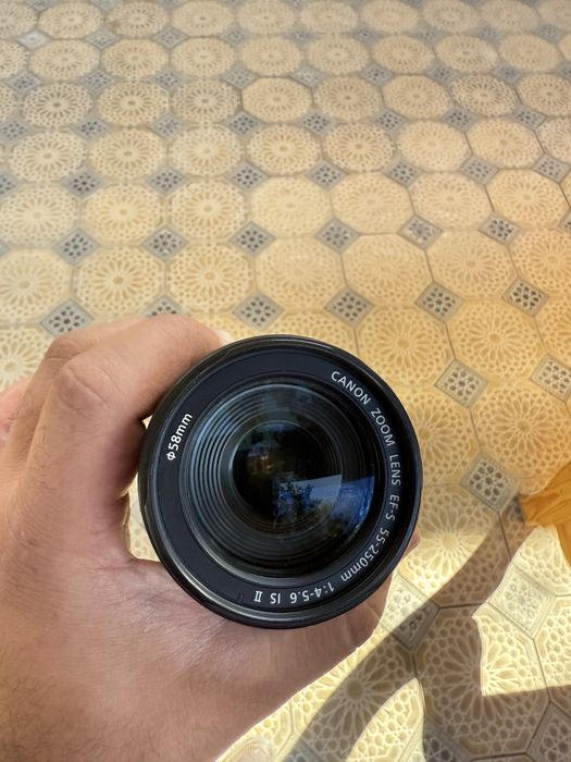 Canon eos 550d 18-55+55-250 obyektiv holati ideal
