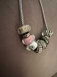 925 colier lant argint Trollbeads original cu charmuri