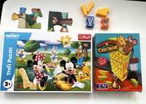 Puzzle Mickey mare + Joc Portal de Cascaval , 3 ani +