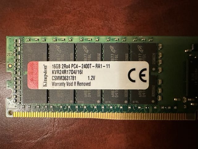 Memorie RAM DDR3 ECC Kingston 16 GB - maxim 8 bucati