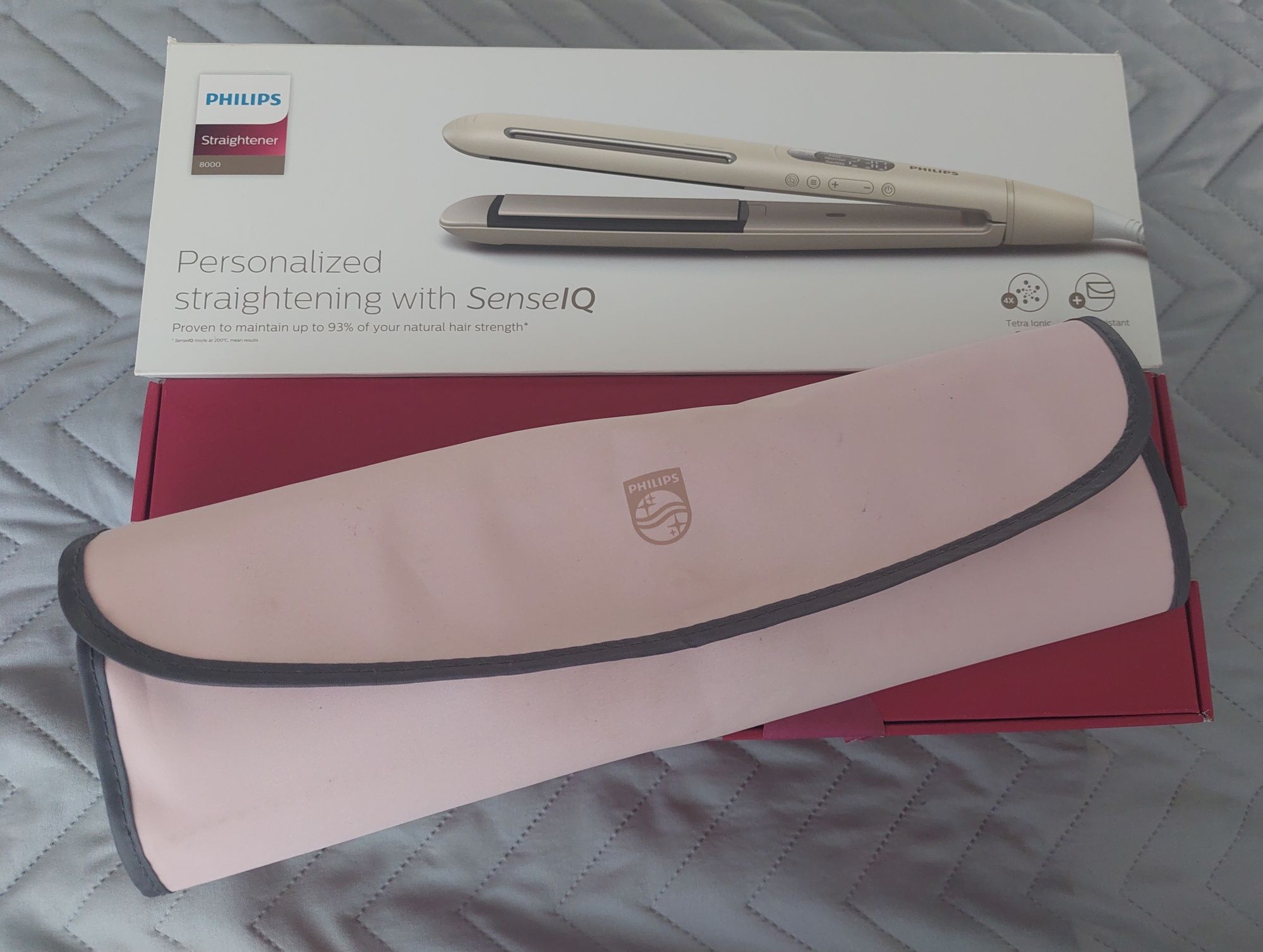 Преса за коса Philips SenseIQ Series 8000 BHS838/00, Сензор SenseIQ, 2