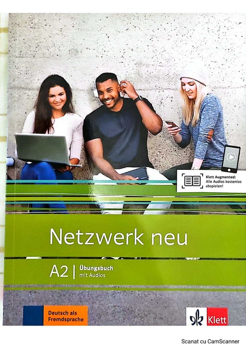 Vând patru cărți noi, în germană, Netzwerk A2, B1 Kursbuch Arbeitsbuch