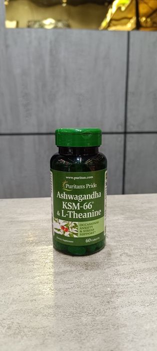 Puritan's pride ashwagandha ksm 66 & l-theanine 60 tablets