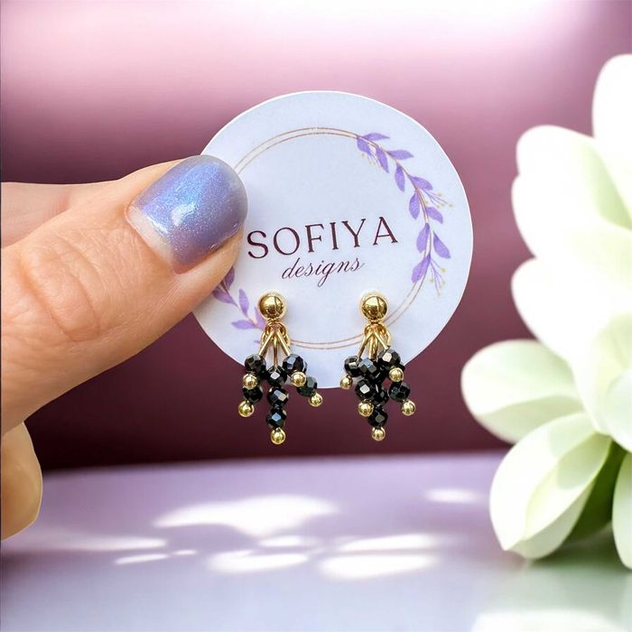 Ръчно изработени обеци от Неръждаема стомана с Цирконий (2 цвята)