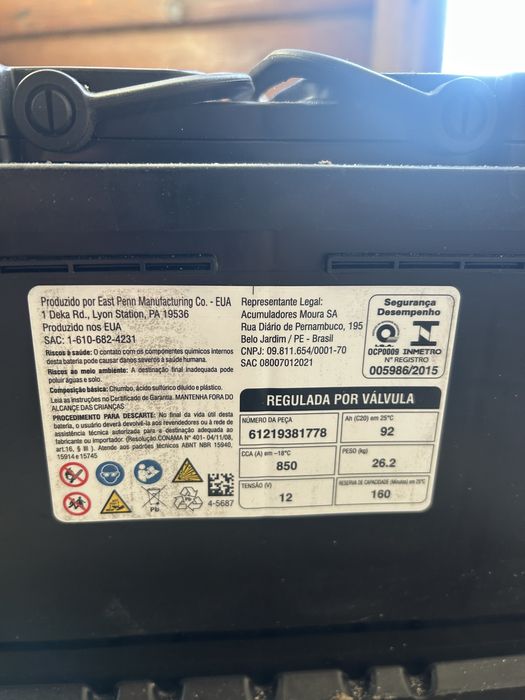 Baterie originala BMW AGM 92Ah 850A cod 61219381887