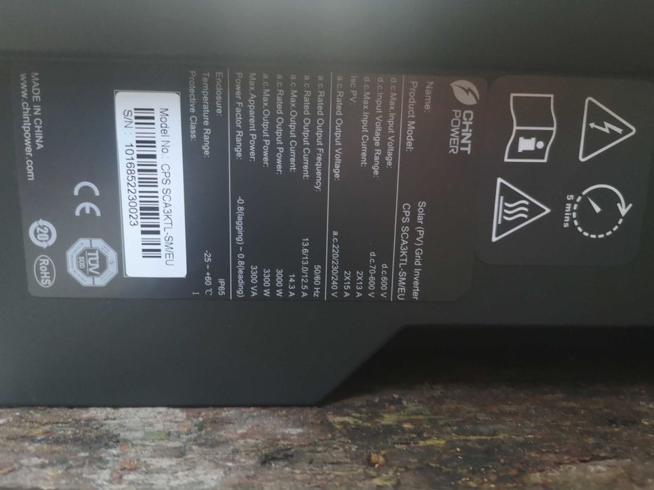 Invertor monofazat 3,5kW IP65  Chint superpret