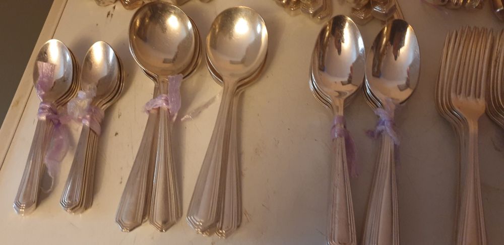 Tacâmuri argintat lux pentru Crăciuni