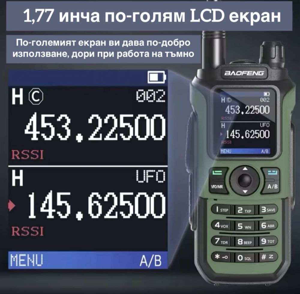 BAOFENG UV21 PRO V2 15w 9800 mah USB C радиостанция последен моде 2024