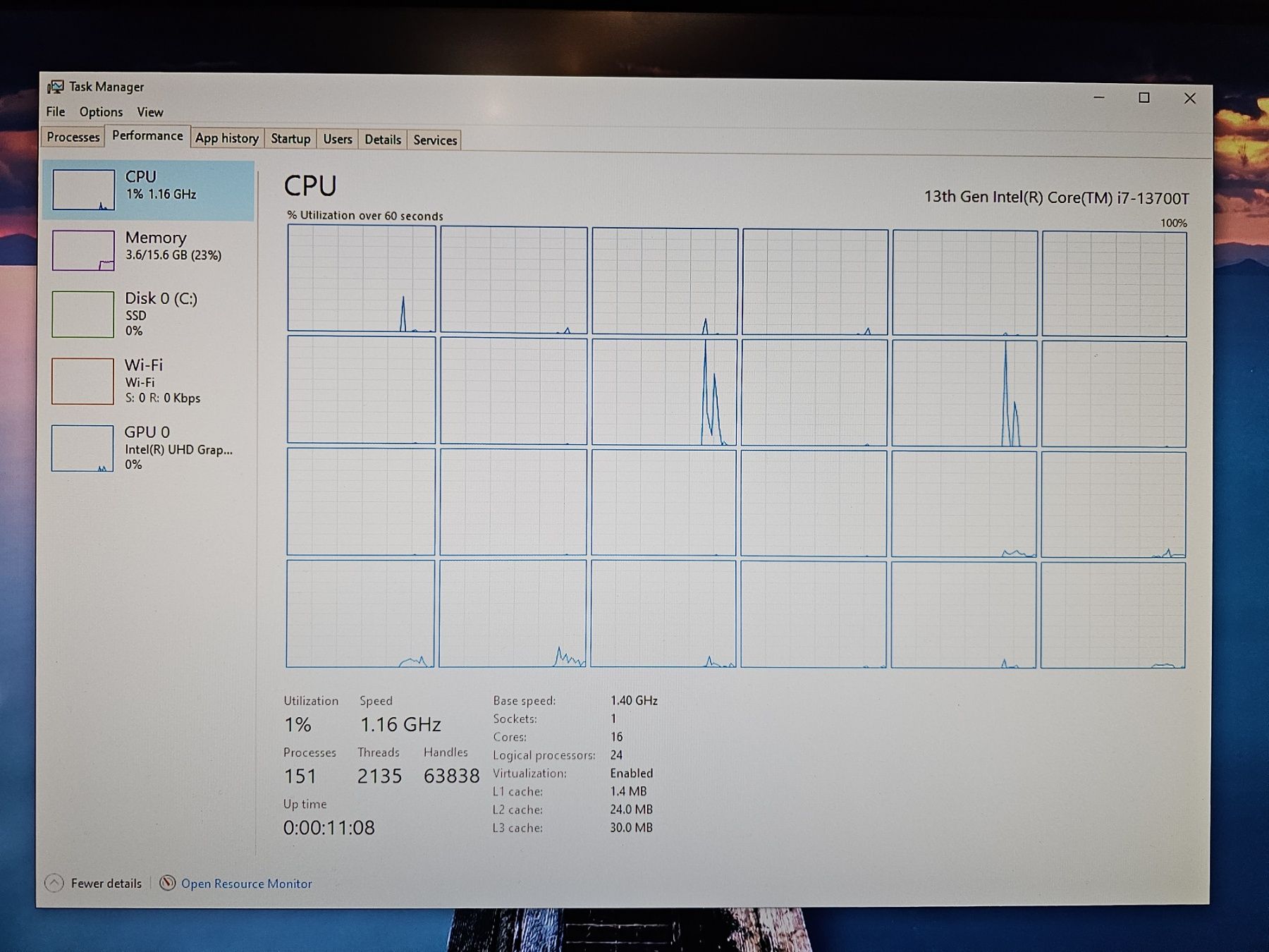 Компютър Lenovo M70q Gen5 i7/16GB ram DDR5/256Gb M.2/27 м гаранция