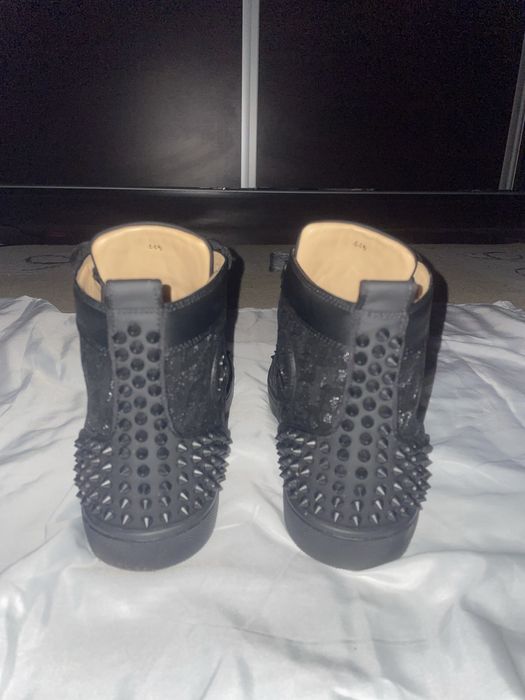 Christian Louboutin Black Spikes High Top Sneakers