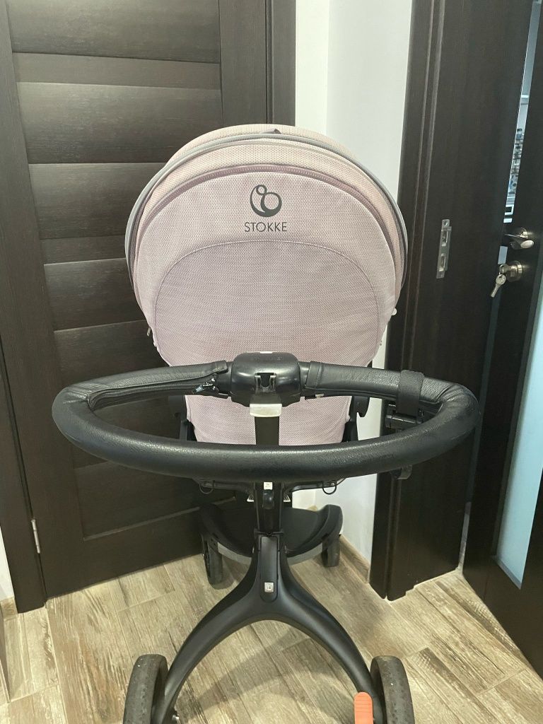 Vând carut 2in 1 Stokke V6 brushed lila