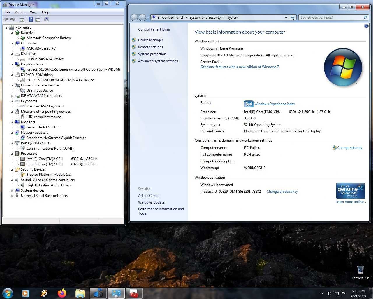 calculator desktop PC complet, unitate+monitor cu boxe pentru scoala