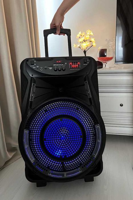 Boxă activă WAINER SK04, 100W RMS, Bluetooth, microfon,baterie 3000mAh