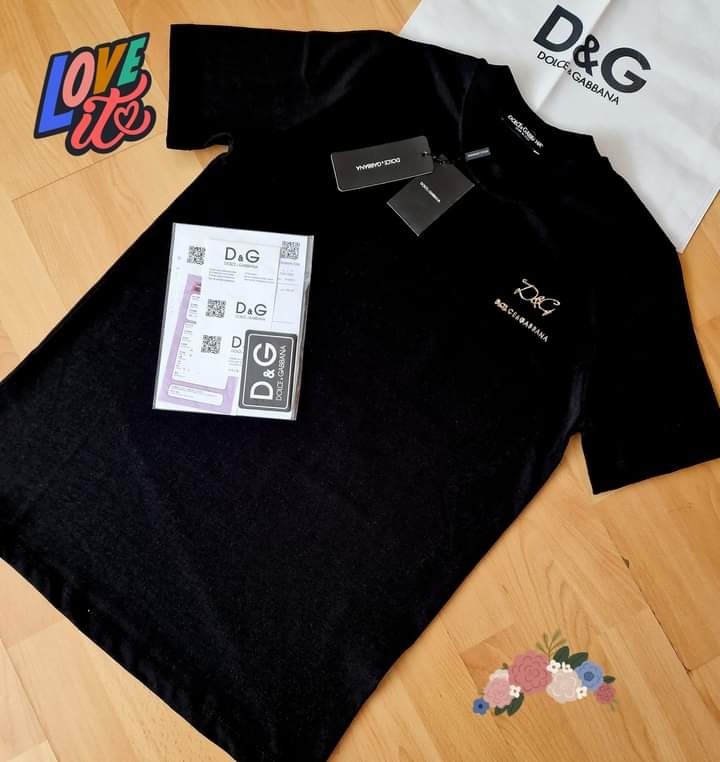 Tricouri unisex (dama și barbat] Dolce Gabbana, logo metalic,cod Qr