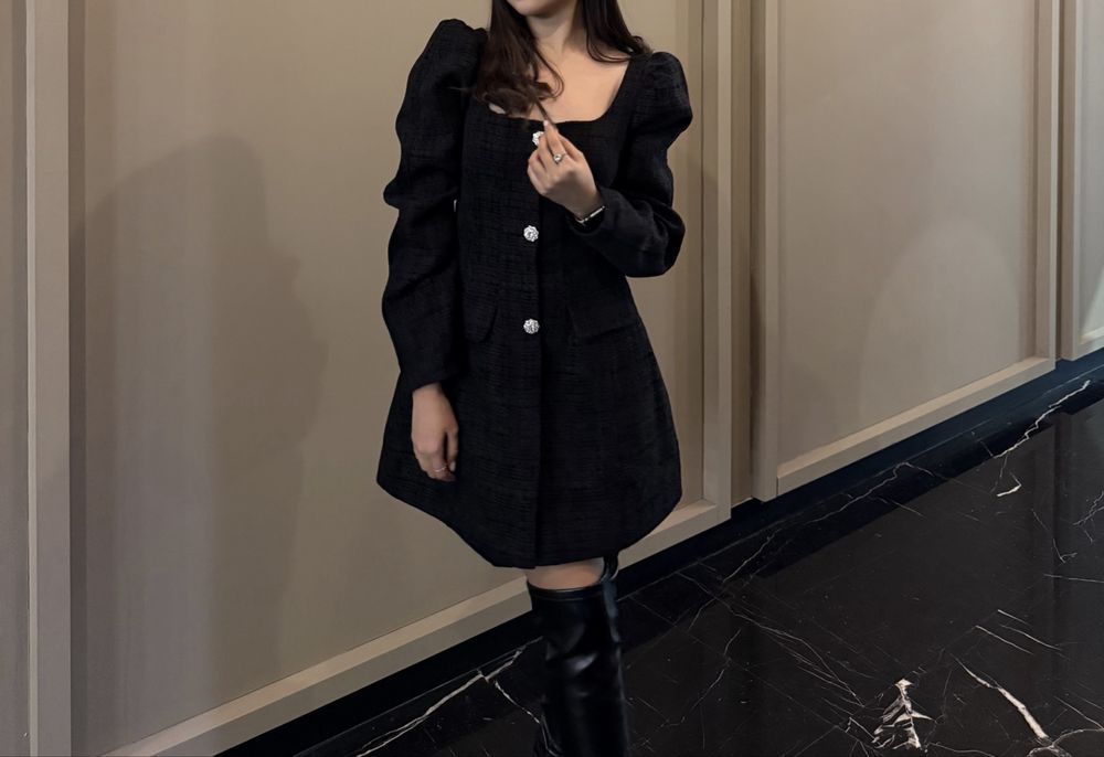 черное платье размер М(44)