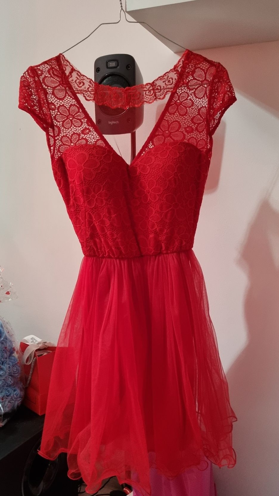 Rochie roșie babydoll