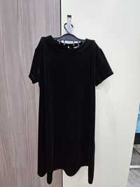 Платье черное велюр для девочек, 9 лет, рост 134