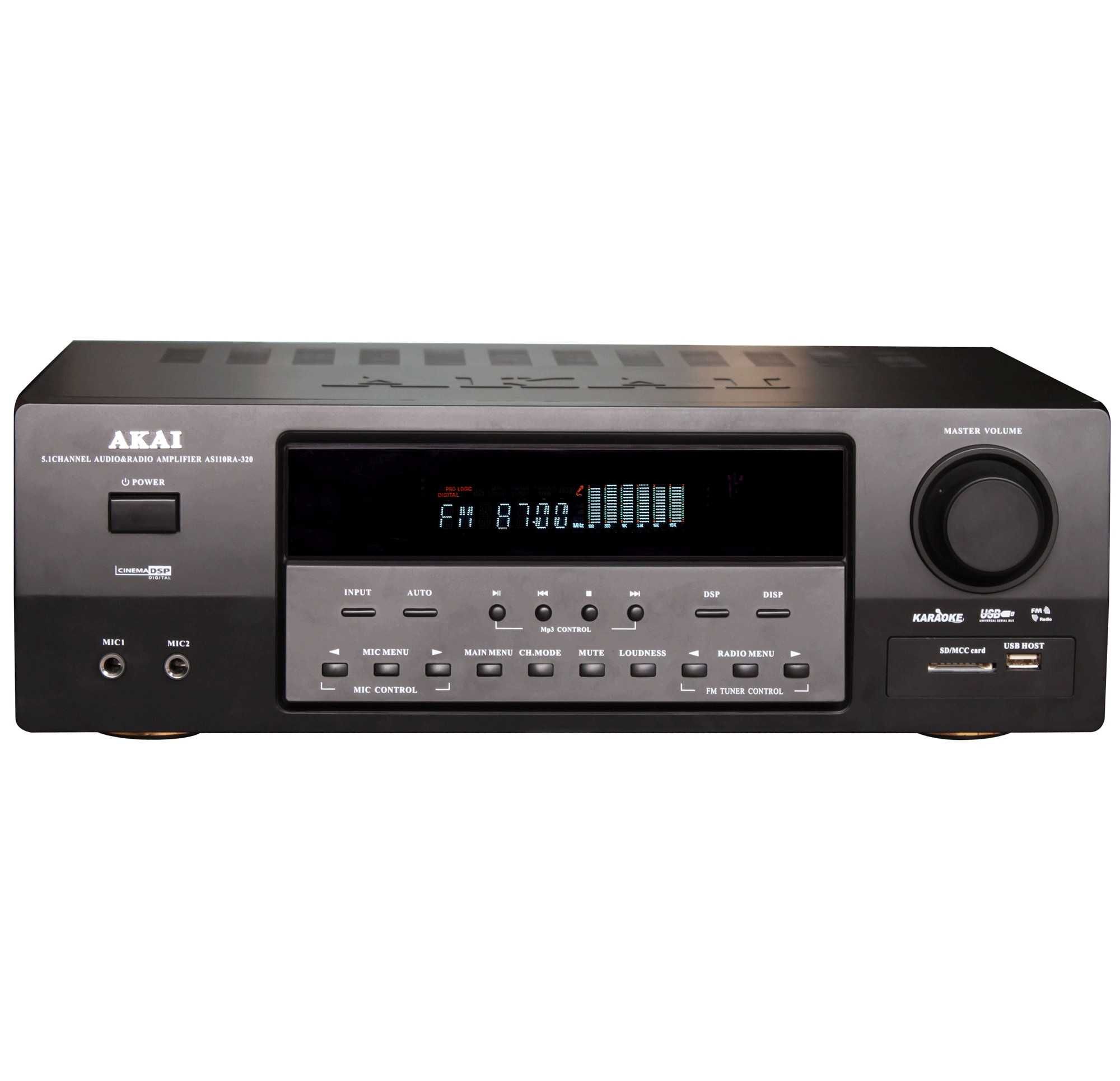 Amplificator Akai AS110RA-320, 5.1, 90W RMS, Negru ,Bluetooth