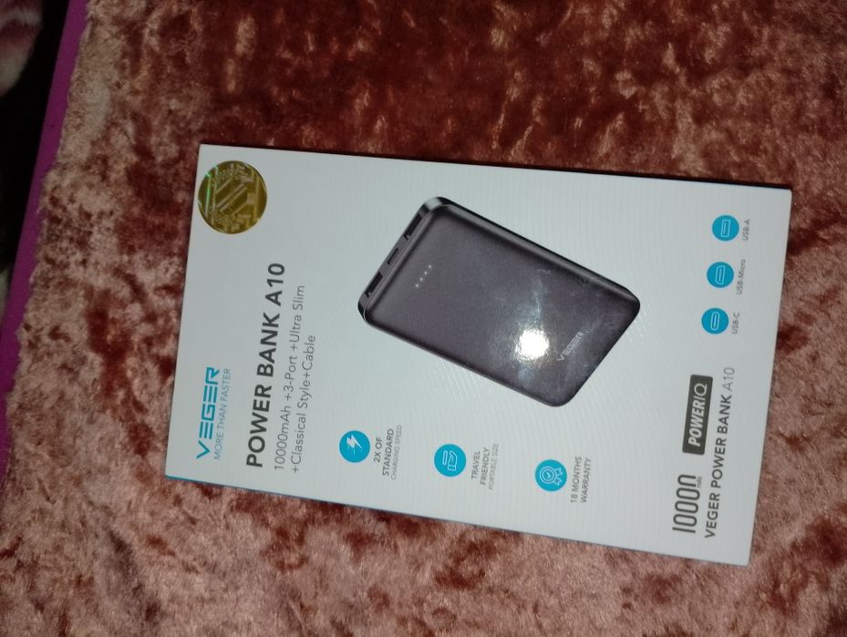 Baterie externă sigilată – Veger Power Bank A10, 10000 mAh