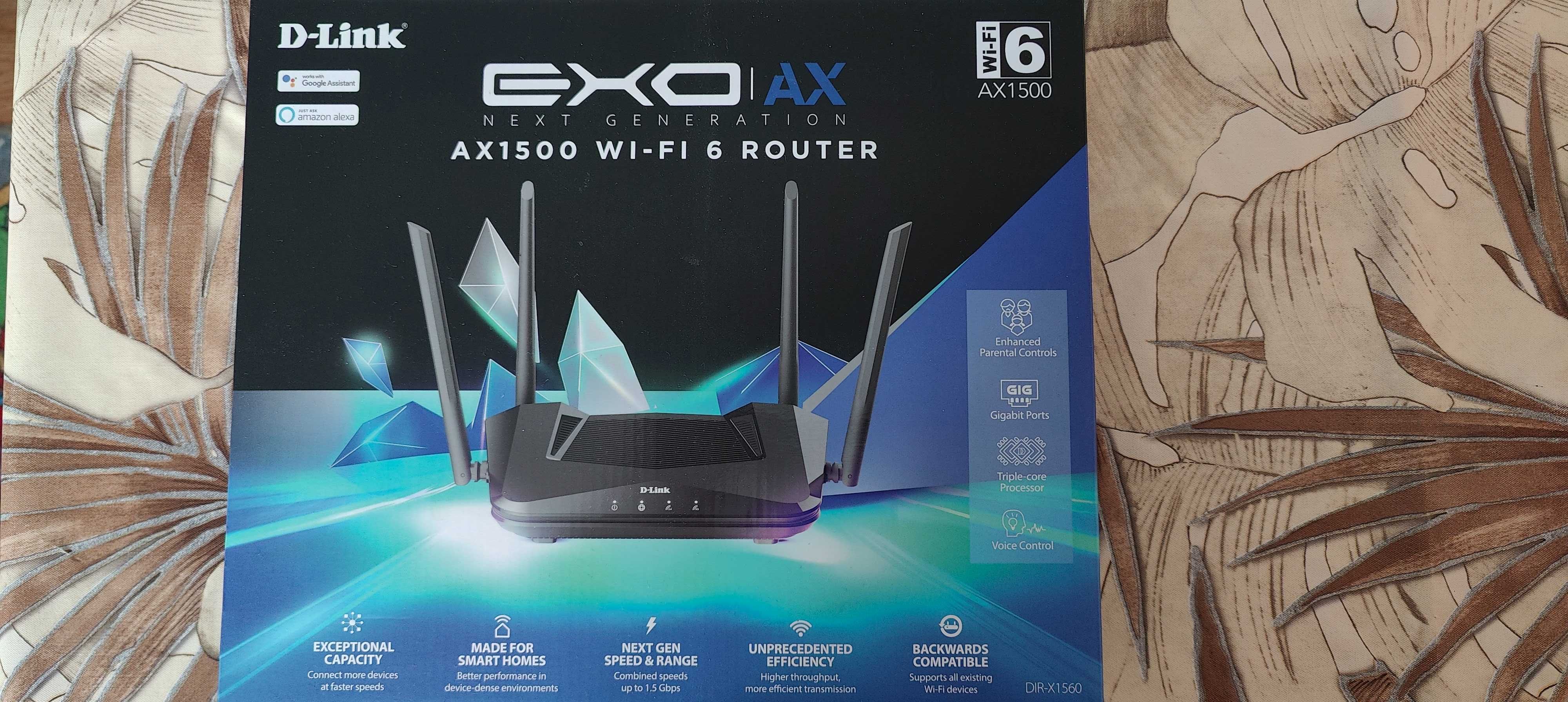 Нов D-Link EXO AX 1500 Wi-Fi 6 рутер smart app