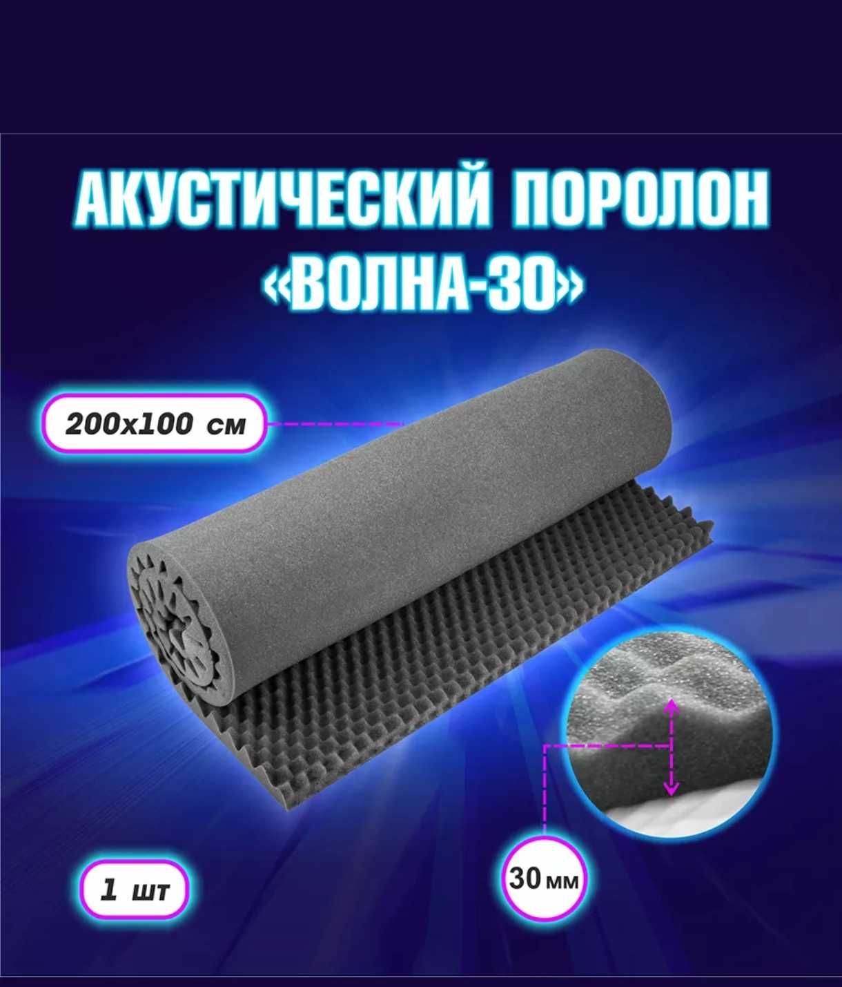 Акустический поролон, стеновые и потолочные панели, диффузоры.