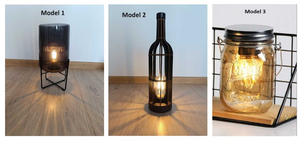 Decoratiuni terasa - lampi - 3 modele diferite (NOI)