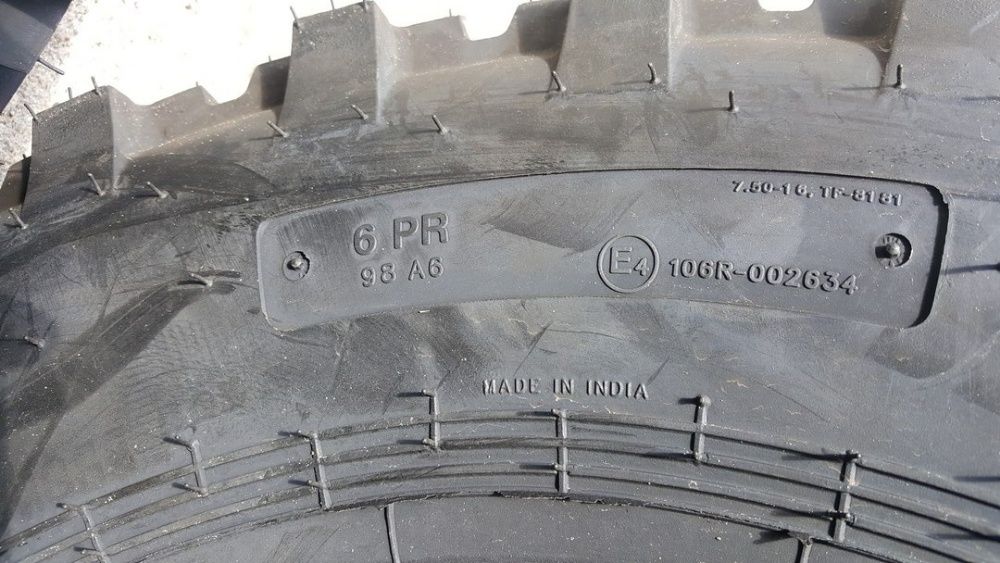 Cauciucuri noi 7.50-16 pentru directie tractor marca BKT sau tractiune
