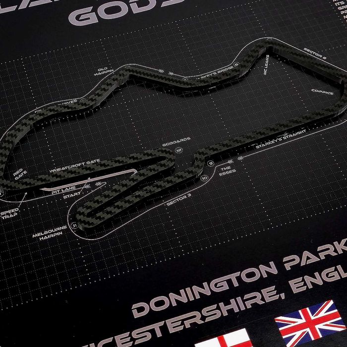 Donington Park – Hartă 3D circuit Formula 1 Europe GP • GPX Collection