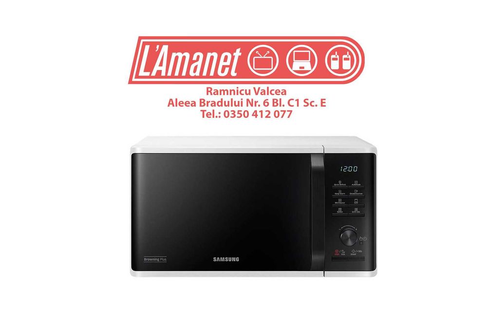 Cuptor Microunde SAMSUNG MG23K3515AW/OL 23l 800W Alb NOU FullBox