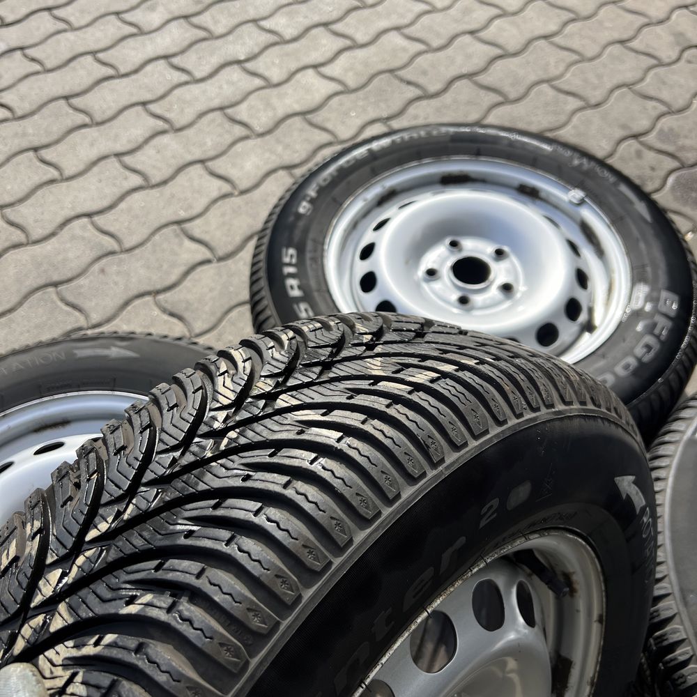 Roti iarna / Jante tabla + anvelope / 15" / 5x112 / VW, Audi, Skoda