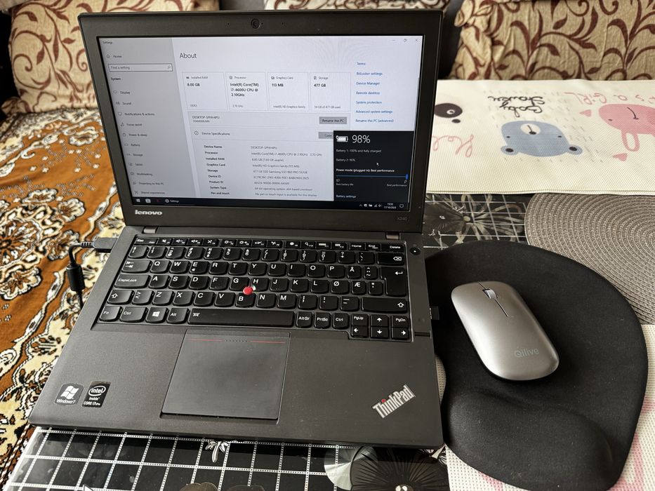 Laptop Lenovo ThinkPad X240 Intel-Core i7-4600U, 8GB RAM, 512 SSD