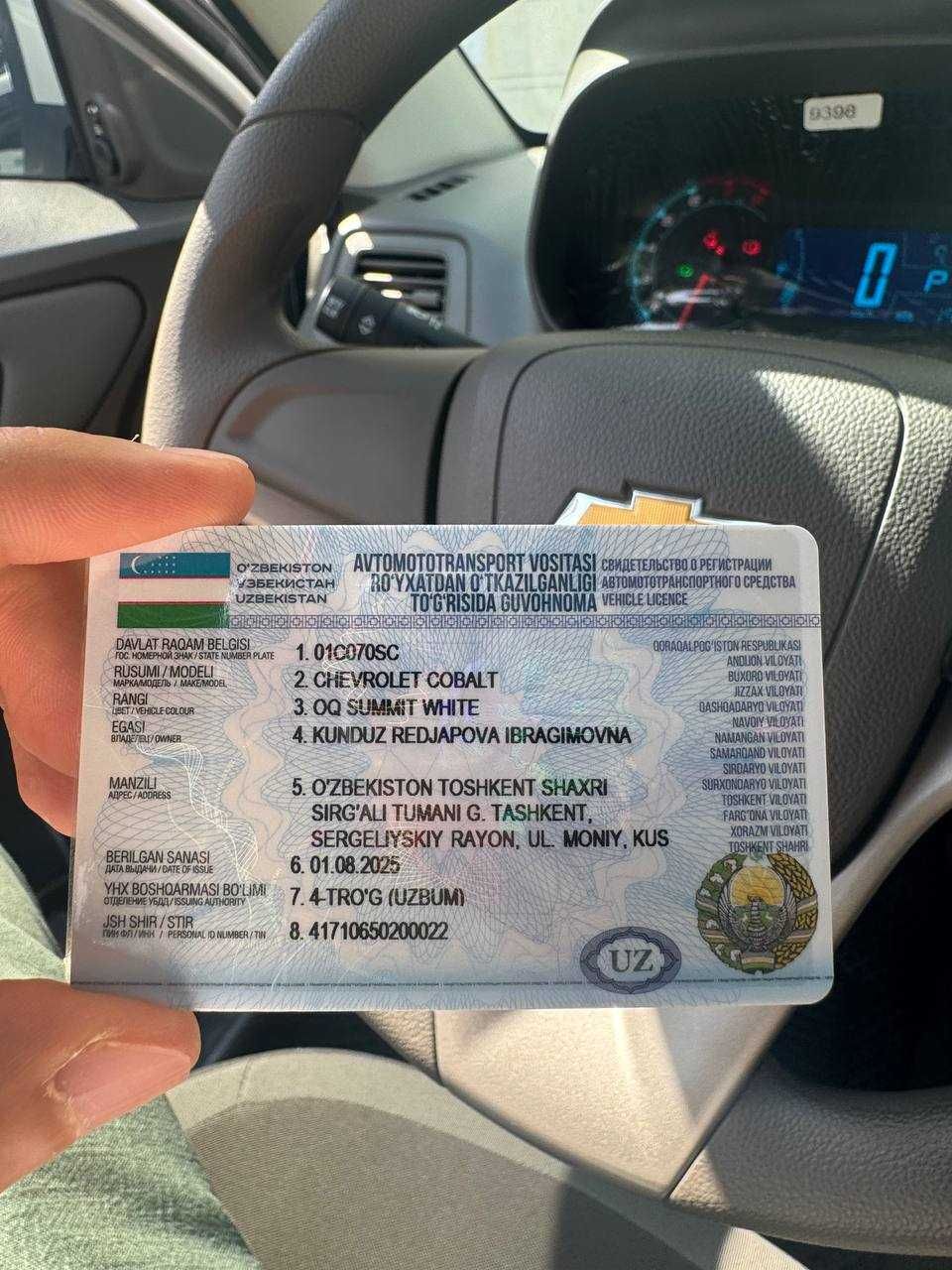 chevrolet cobalt sotiladi 2024