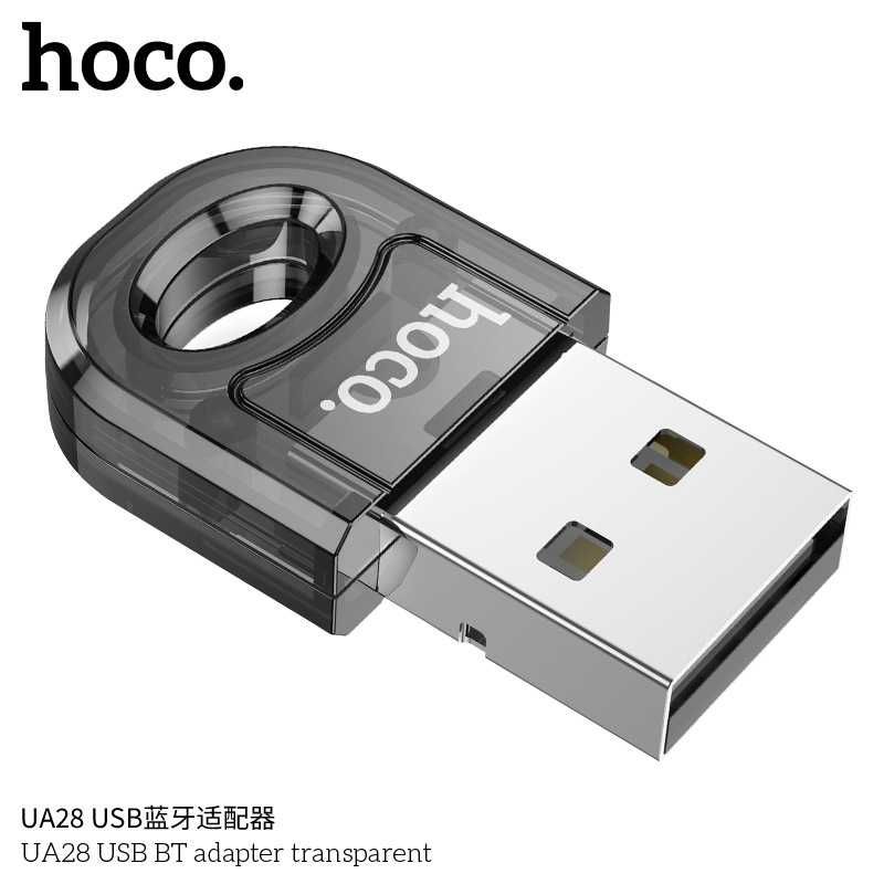 Hoco UA28 Transparent Adapter Usb to Bluetooth v5.1 multi-device