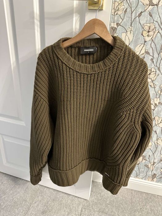 Зелен пуловер Dsquared2