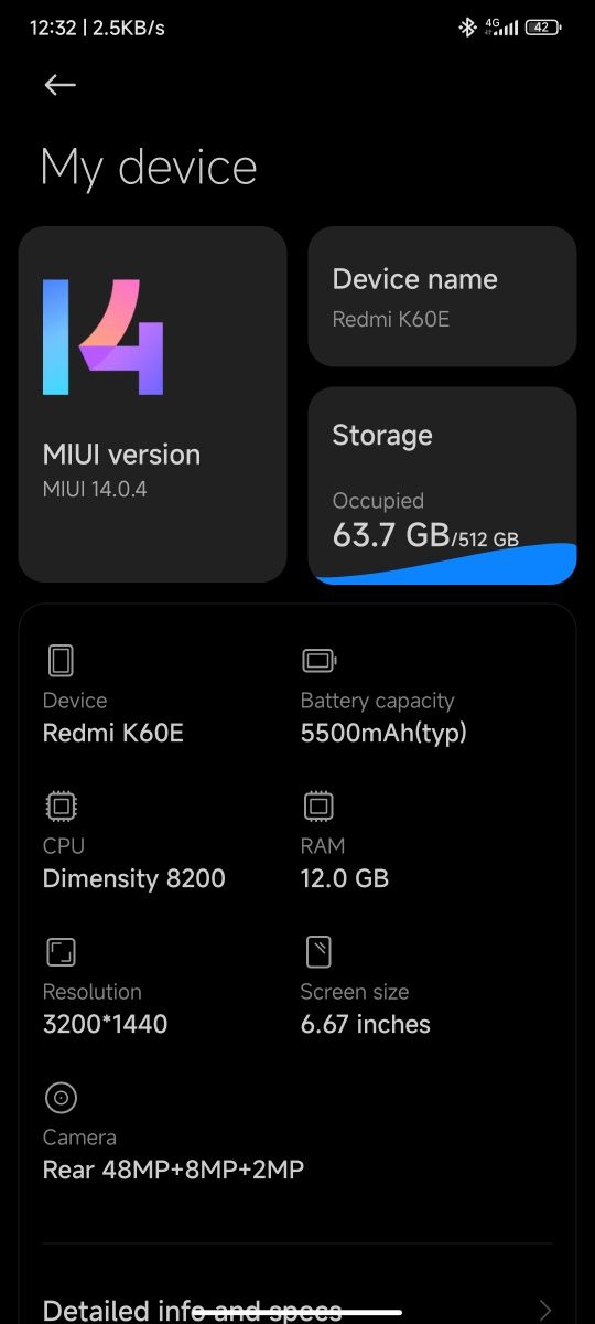 Xiaomi Redmi K60E 5G