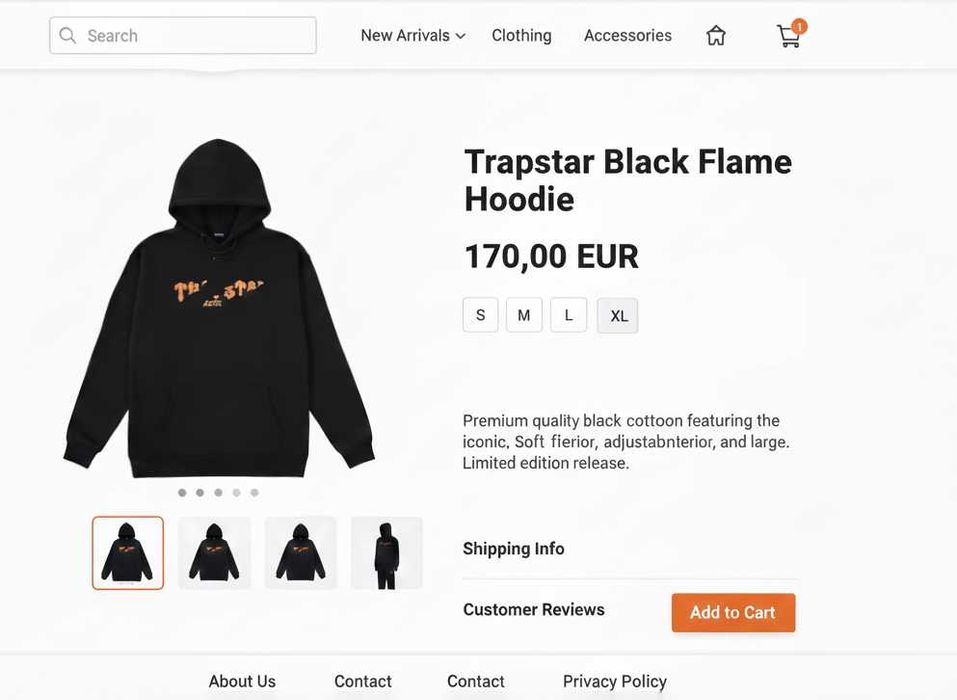Hanorac Trapstar Irongate Arch/Logo
