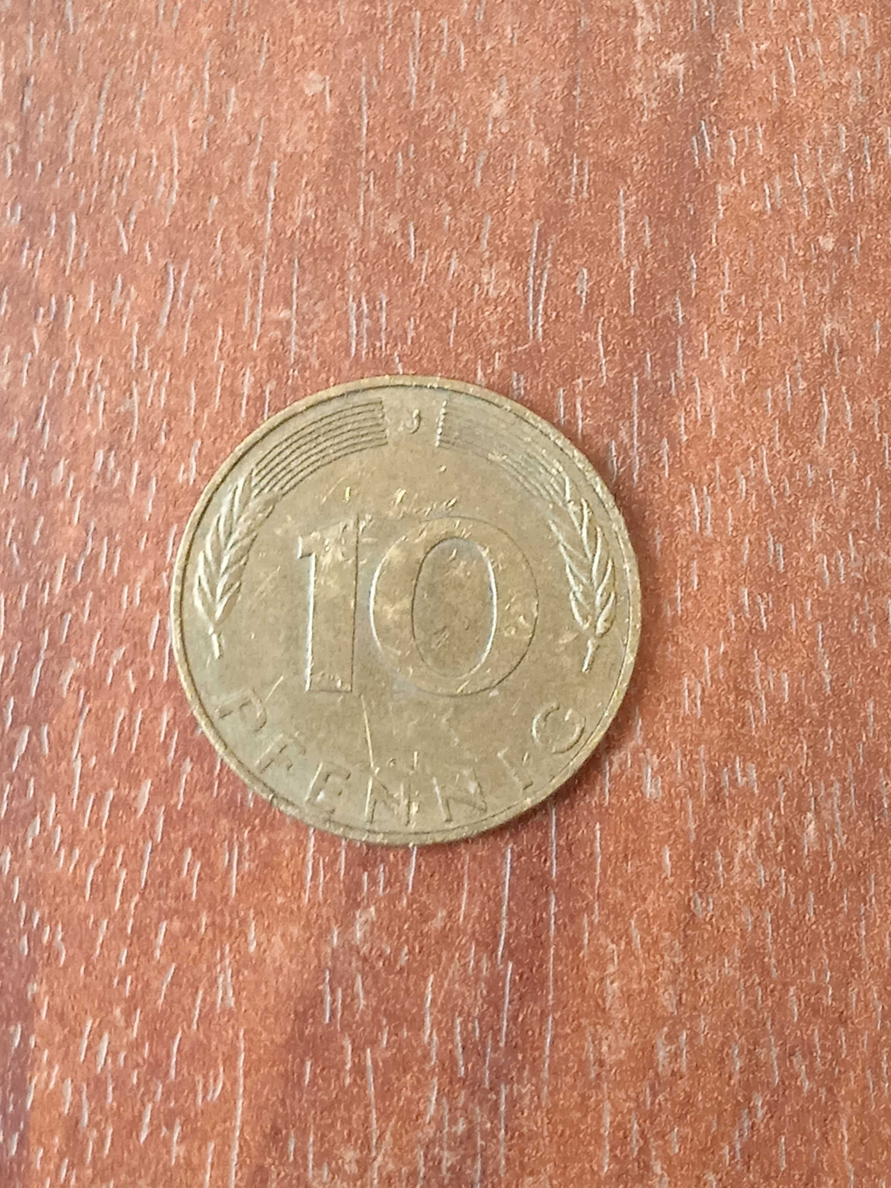 Монета Germany-10 Pfennig- 1990г. / 10 Пфенинга от  Западна Германия