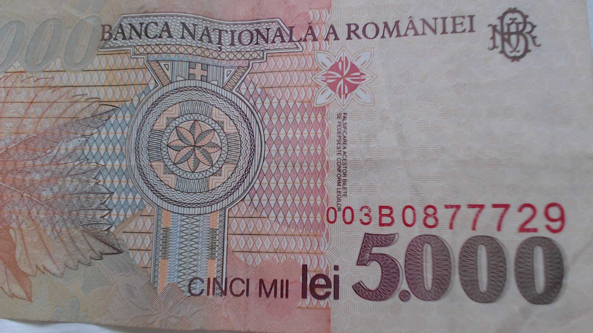 Bancnota 5000 lei BNR din 1998