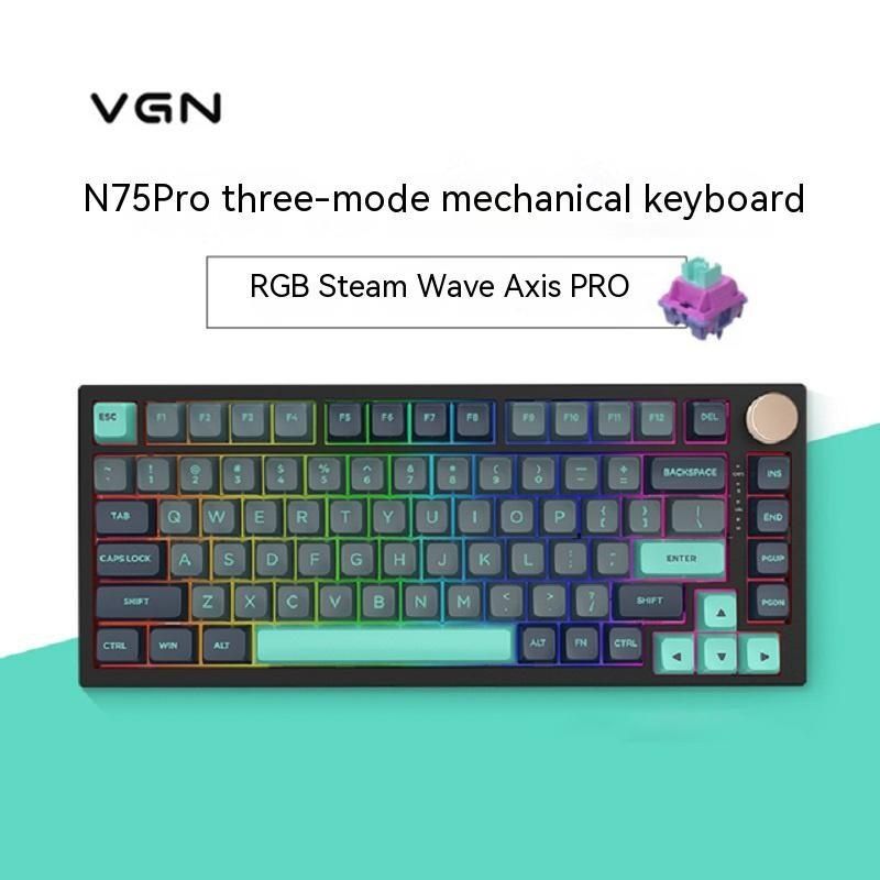 [Клавиатура] VGN Проводной USB-A, Bluetooth 5.1,безпроводной 2.4 ггц