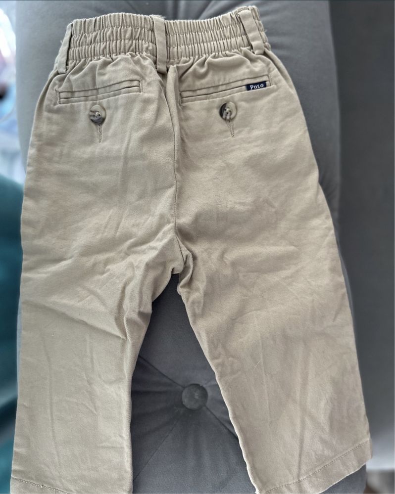 Pantaloni ralph lauren crem -marimea 6 -9 luni