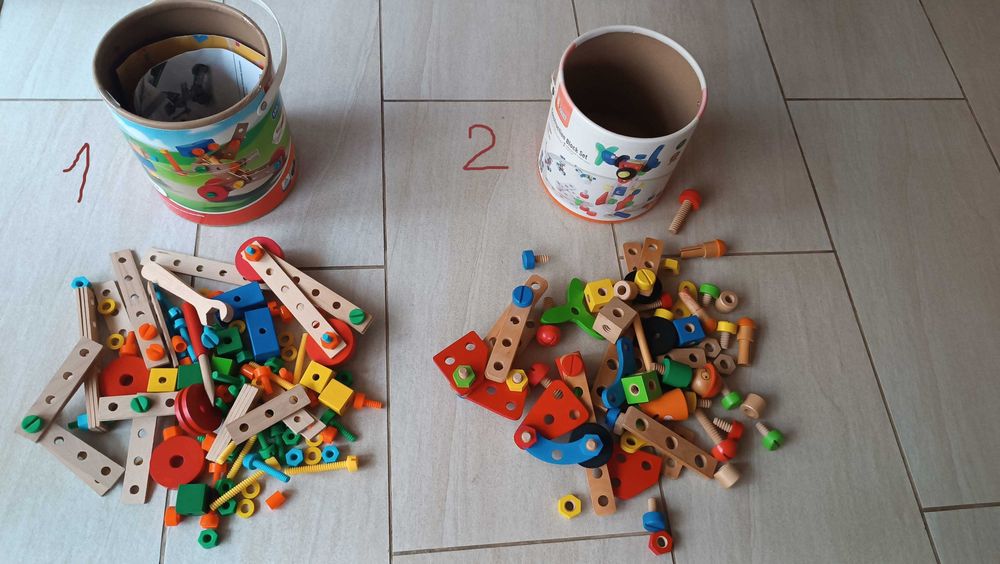 Playtive junior VIGA toys construction block set дървен конструктор