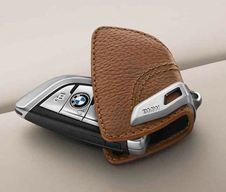 Husa cheie originala Bmw piele saddle brown