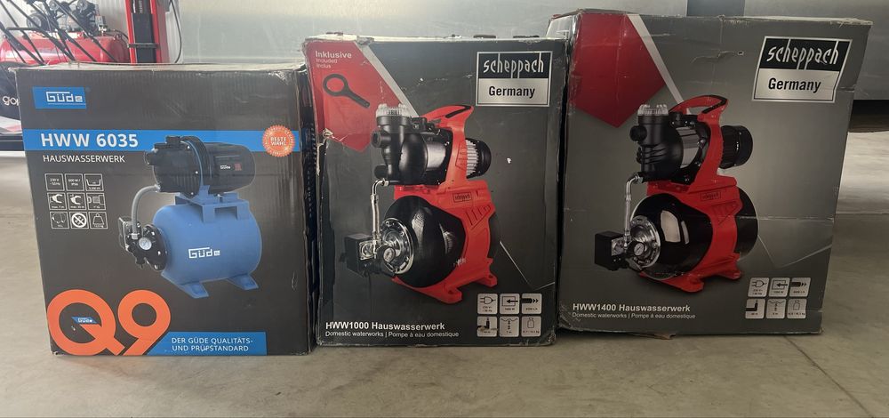 Хидрофор Scheppach 1300W , 1000W , Güde 600W
