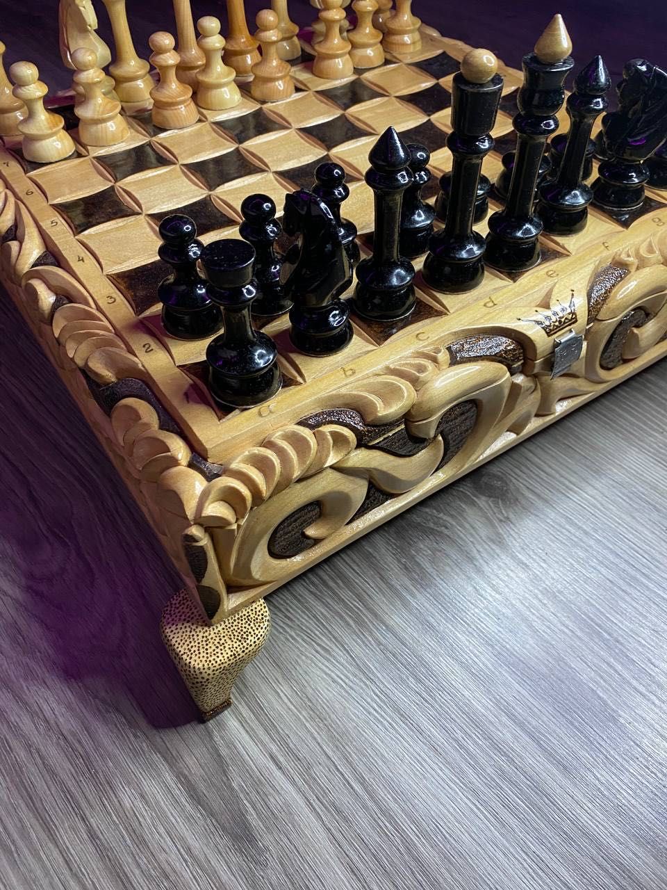 Ларец шахматы ручной работы