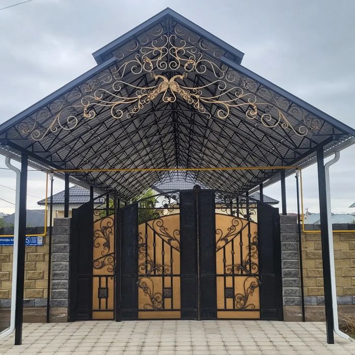 Навес қақпа ворота арка сварка жұмыстары арзан бағада